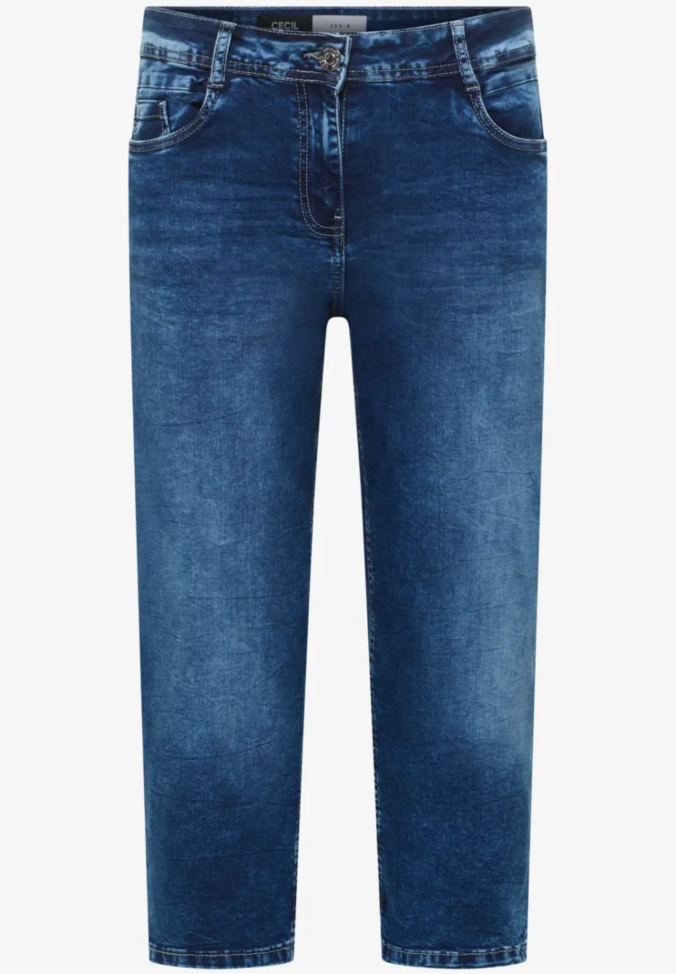 Wide Leg 3/4 Jeans im Loose Fit