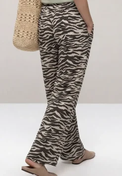 Wide Leg Hose im Loose Fit mit Animal Print
