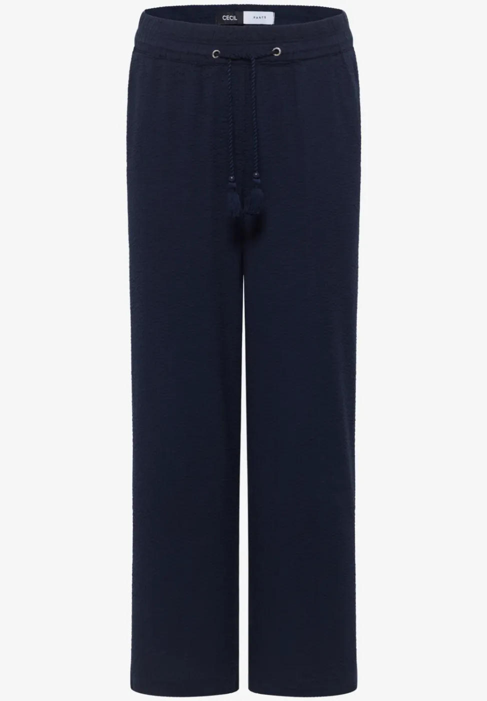 Wide Leg Hose in Seersuckerqualität