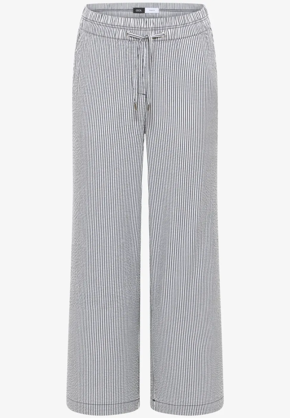 Wide Leg Hose in Seersuckerqualität
