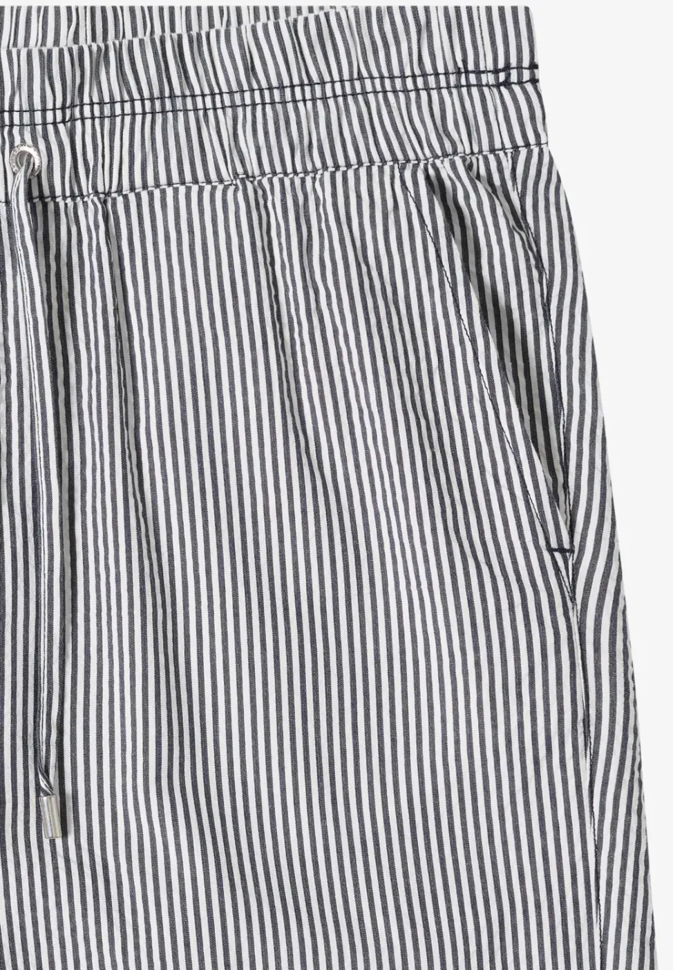 Wide Leg Hose in Seersuckerqualität