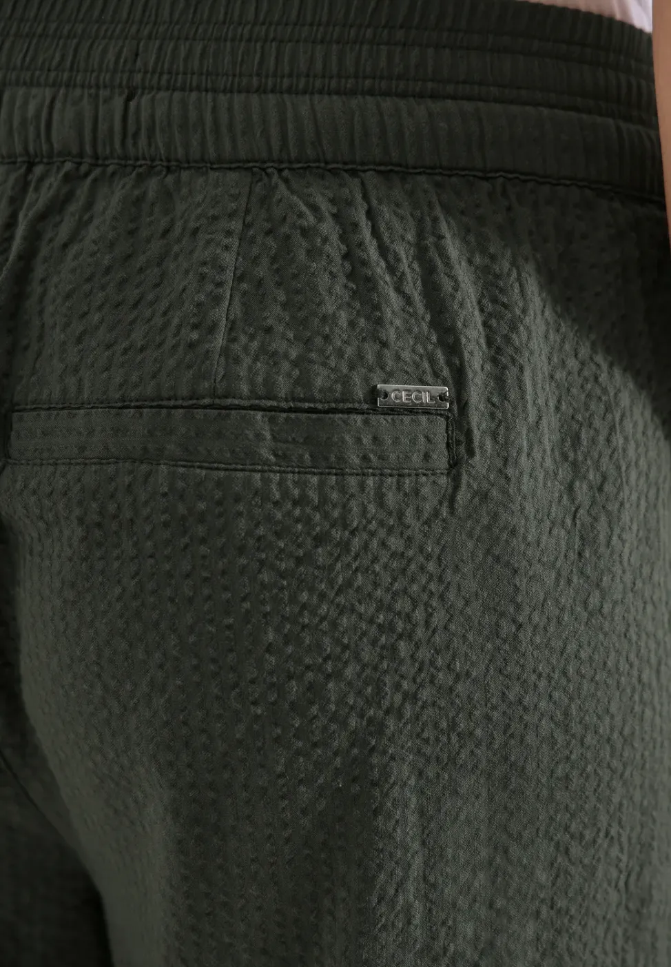 Wide Leg Hose in Seersucker Qualität