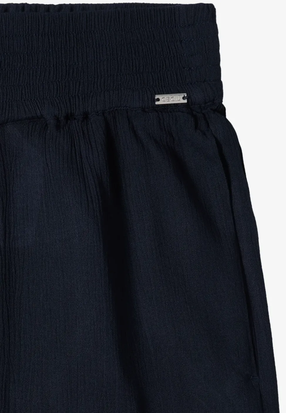 Wide Leg Hose mit Crepe Struktur