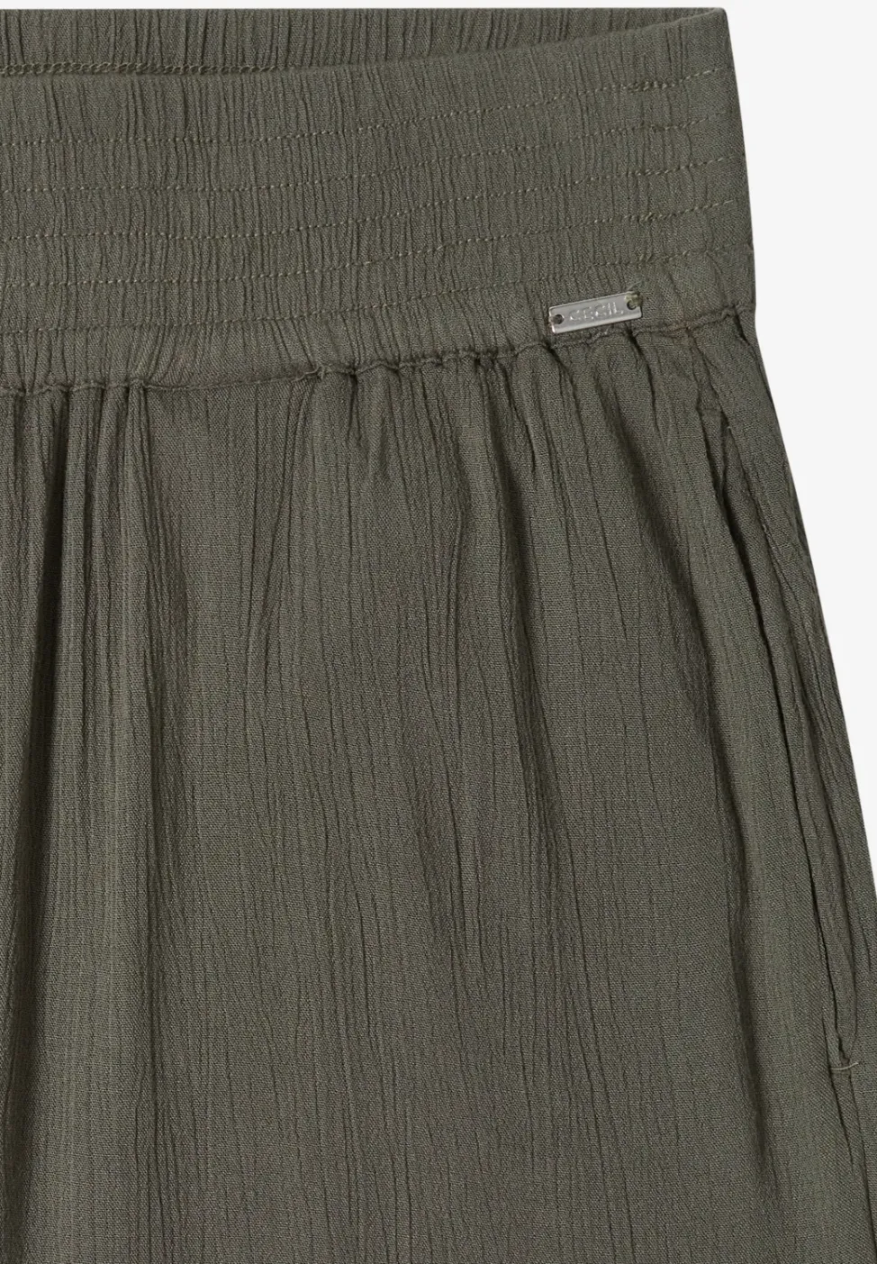 Wide Leg Hose mit Crepe Struktur