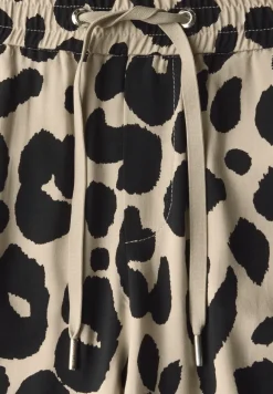 Wide Leg Hose mit Leo-Print