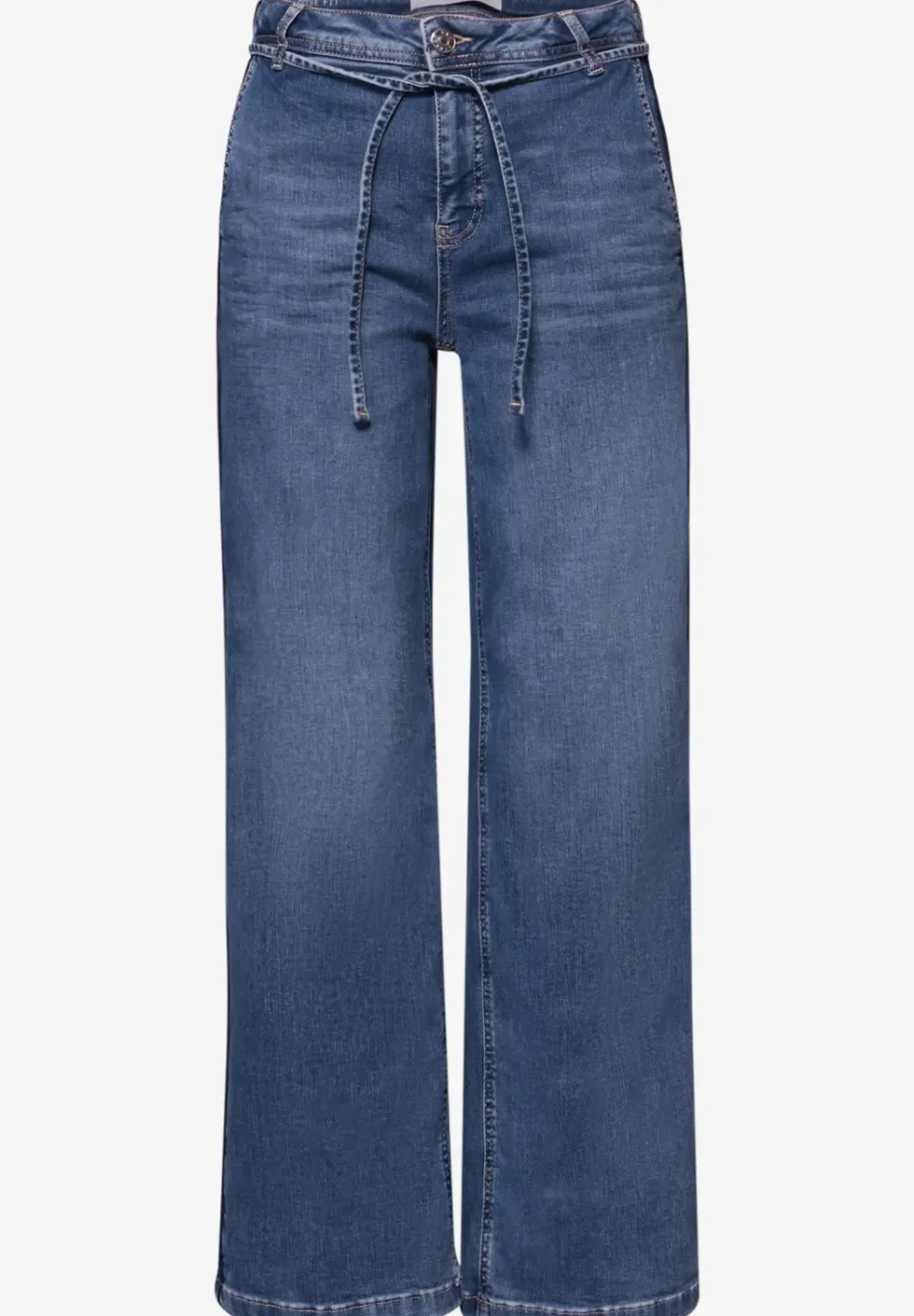 Wide Leg Jeans mit Gürteldetail