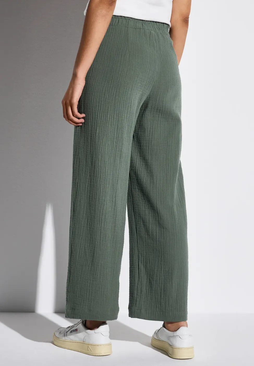 Wide Leg Musselin Hose