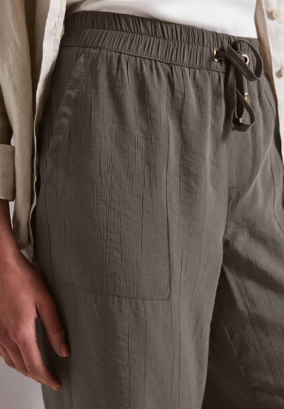 Wide Leg Strukturhose