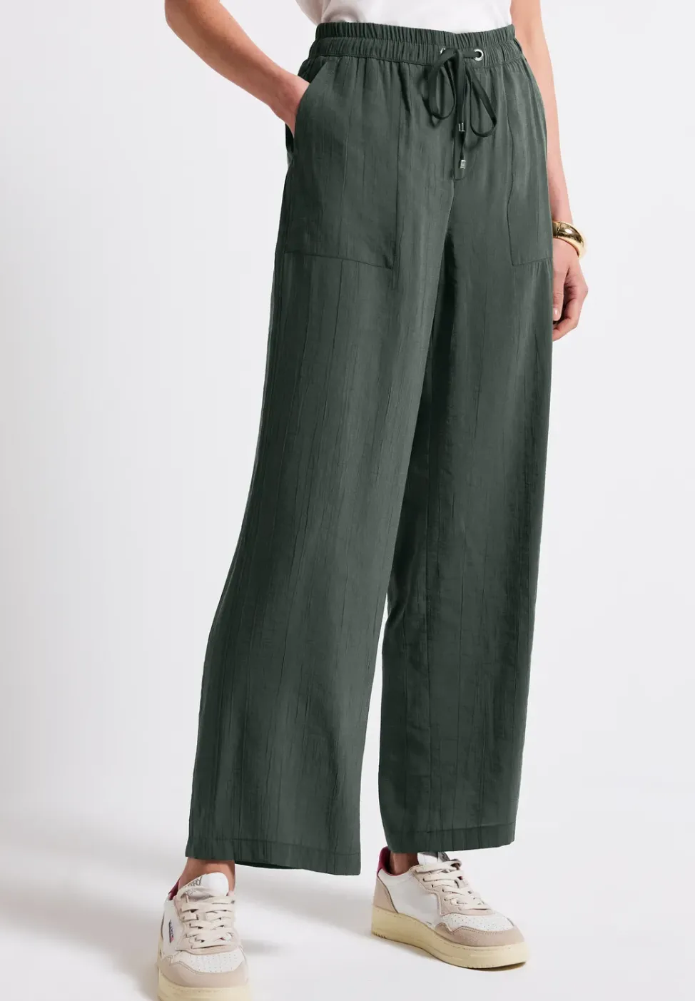 Wide Leg Strukturhose