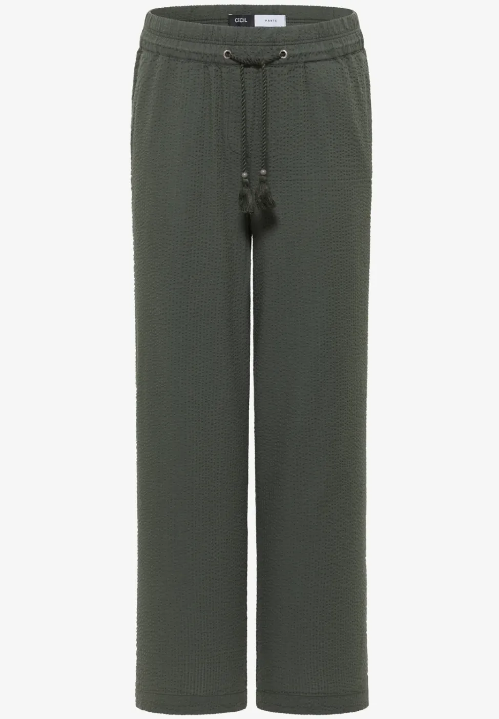 Wide Leg Hose in Seersuckerqualität