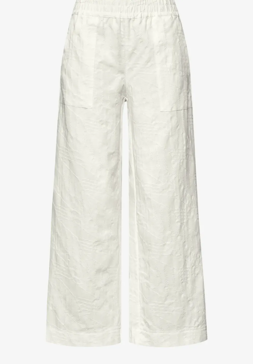 Wide Leg Hose mit Embroidery-Muster