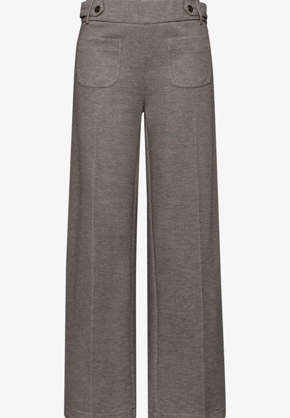 Wide Leg Hose mit Knopfdetails