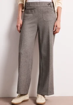 Wide Leg Hose mit Knopfdetails