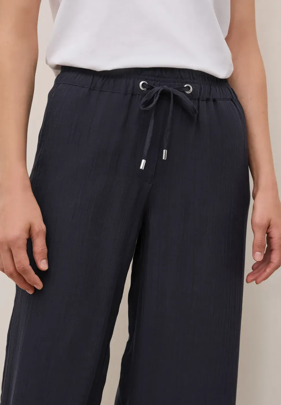 Wide Leg Strukturhose