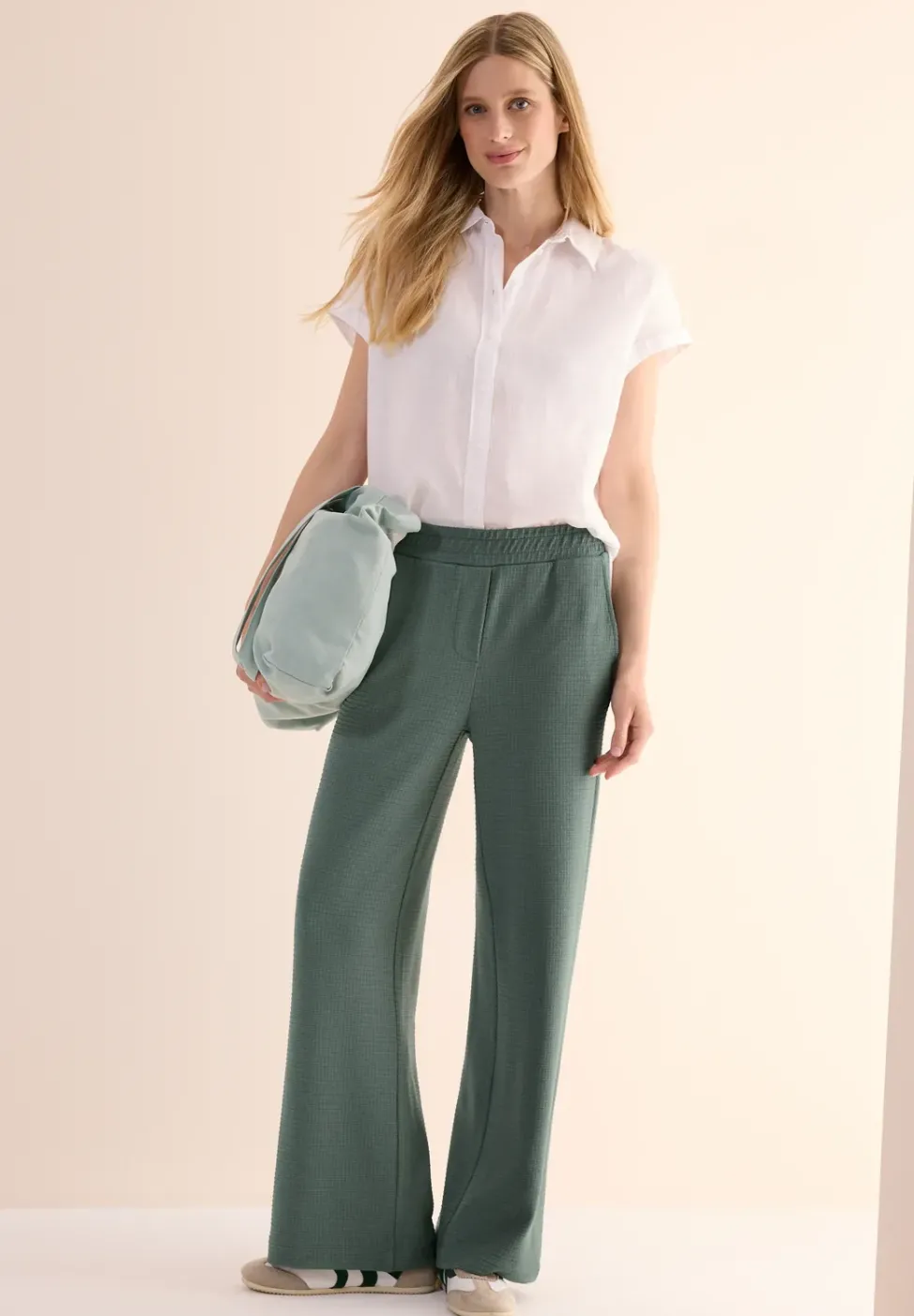 Wide Leg Strukturhose