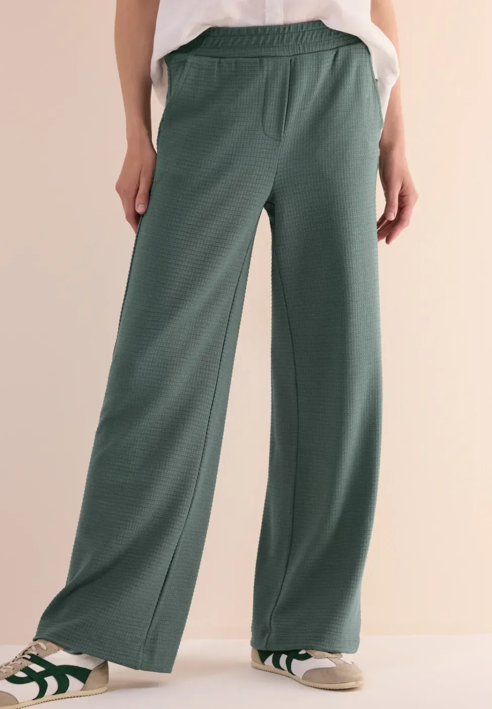 Wide Leg Strukturhose