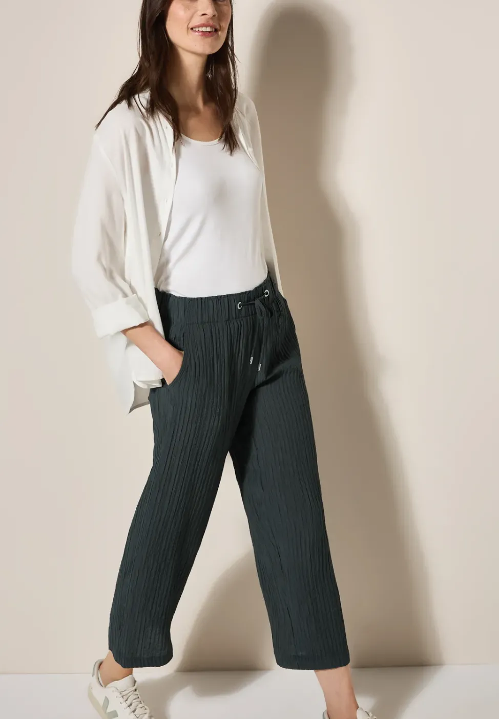 Wide Leg Strukturhose
