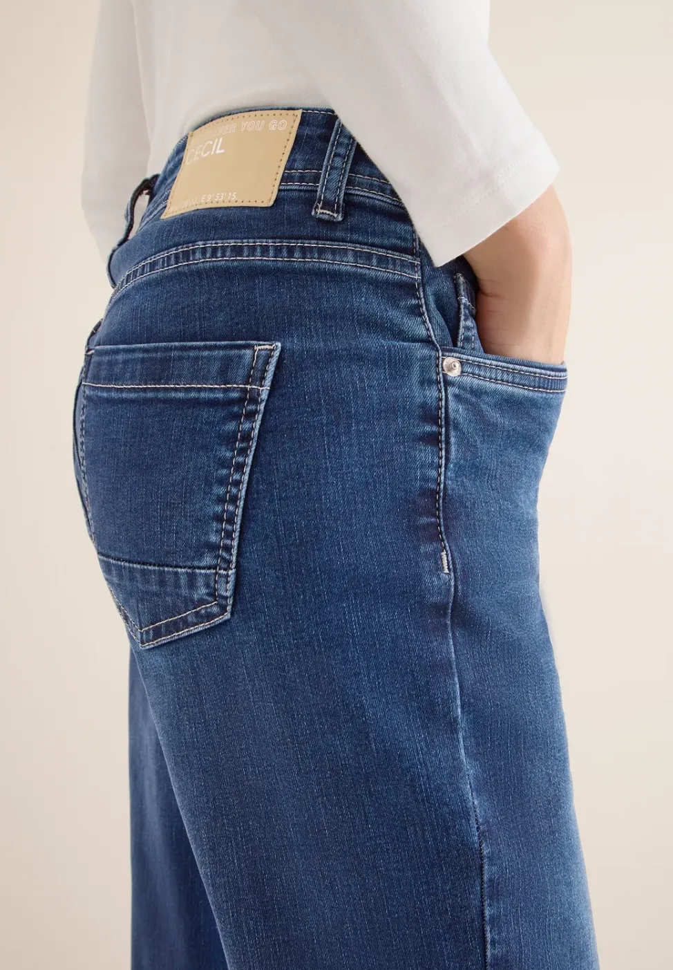 Wide Leg Washed-Look Jeans